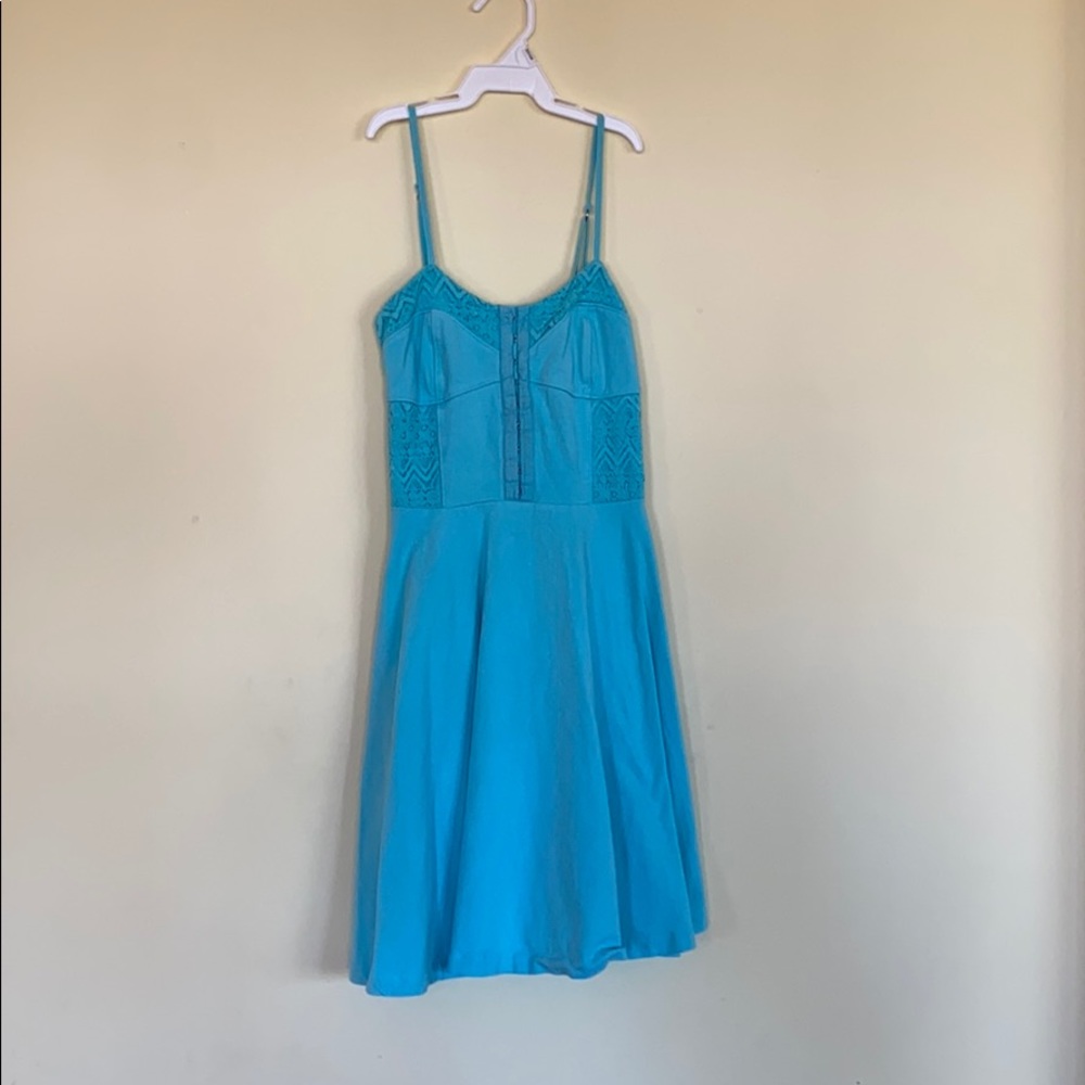 Turquoise spaghetti strap sundress